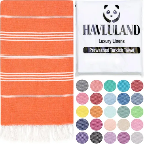 Vista 12 de Havluland - Juego de toallas de baño (100 % algodón turco)