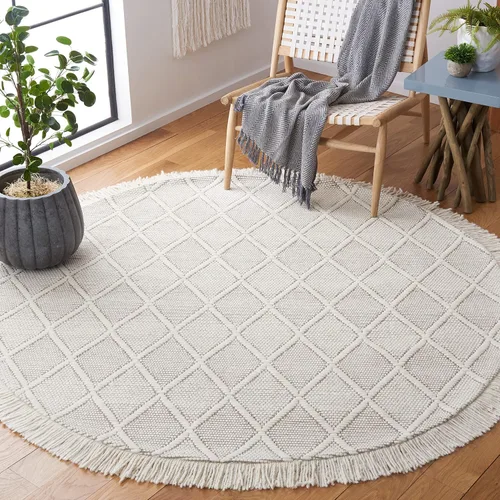 Vista 10 de Safavieh Natura Collection Alfombra de pasillo, 2 pies 3 pulgadas x 9 pies, marfil y marrón, lana hecha a mano, ideal para zonas de alto tráfico