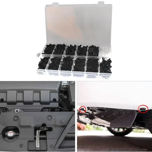 Vista 2 de 690 piezas de plástico para interiores, clip de retención, clips de sujeción, parachoques de coche, herramienta de pasador de empuje