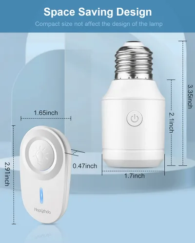 Vista 7 de Enchufe de luz de control remoto para 500 W E26/E27 base de bombilla soporte, sin cableado inalámbrico interruptor de luz kit accesorios de luz