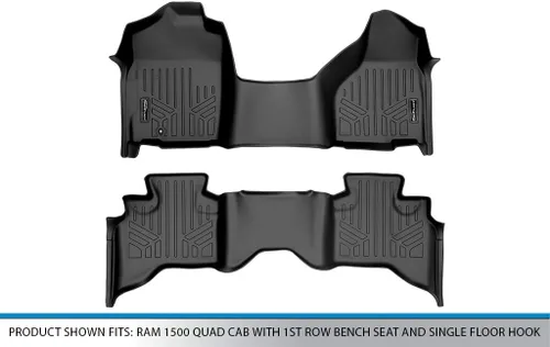 Vista 5 de MAXLINER - Juego de alfombrillas de 2 filas para Ram 1500 2012-2012