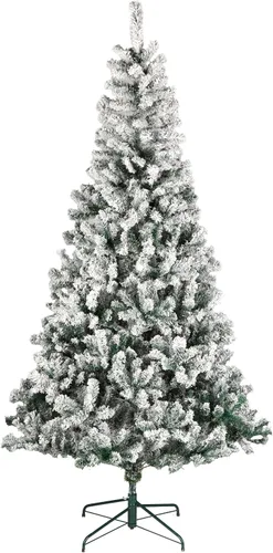 Vista 5 de National Tree Company First Traditions - Árbol de Navidad flocado de acacia, 4.5 pies
