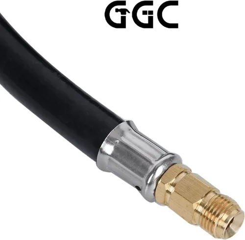 Vista 2 de GGC Conector QCC1 de manguera de coleta de propano RV de 1 pie con destello macho invertido de 1/4 '' (2PCS)