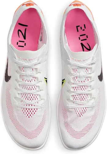 Vista 4 de Nike ZoomX Dragonfly - Pico de distancia para pista y campo (M 13W 14.5, blanconegronaranja láser)