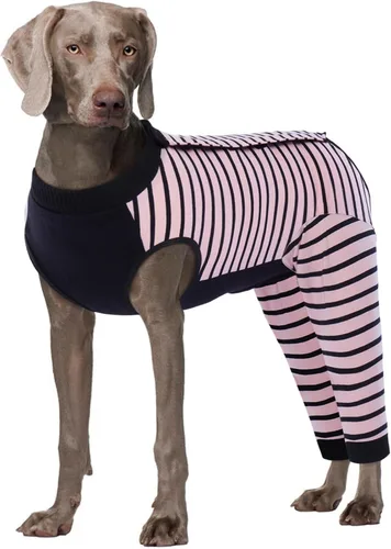 Vista 25 de Kuoser Traje de Cirugía para Perro Hembra Esterilización Macho Castración, Manga de Pierna de Perro para Dejar de Lamer Enterizo Suave para Perro