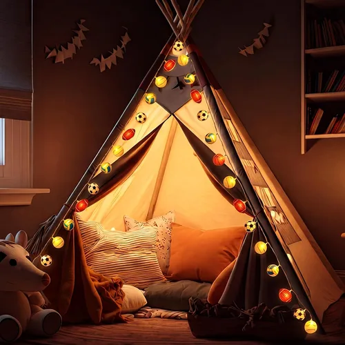 Vista 2 de Bencailor Tira de luces deportivas de 5 pies para decoración de fiestas