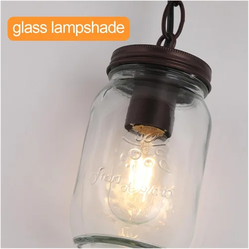 Vista 2 de Retro Industrial Style Led Chandelier Glass Modern Ceiling Lamp Pendant Lighting Indoor Fixture American Aisle Entrance Lamparas,Chandelier