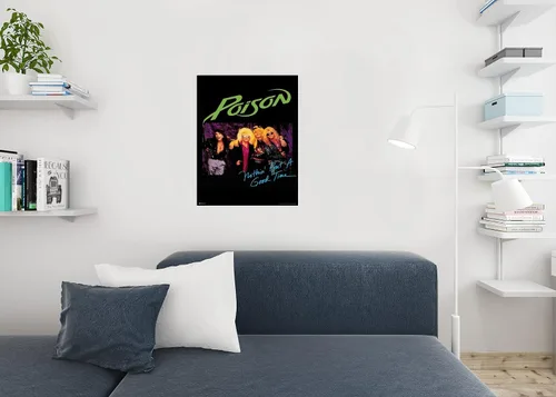 Vista 5 de Póster de Poison Nothin But a Good Time de los años 80, heavy metal de los años 90, música rock, vintage, fresco, póster de pared de 24 x 36 pulgadas