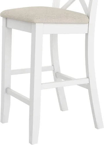 Vista 6 de P PURLOVE Juego de mesa de bar de 3 piezas, mesa de comedor de cocina rústica de altura de barra para 2, mesa de comedor rectangular con 2 sillas
