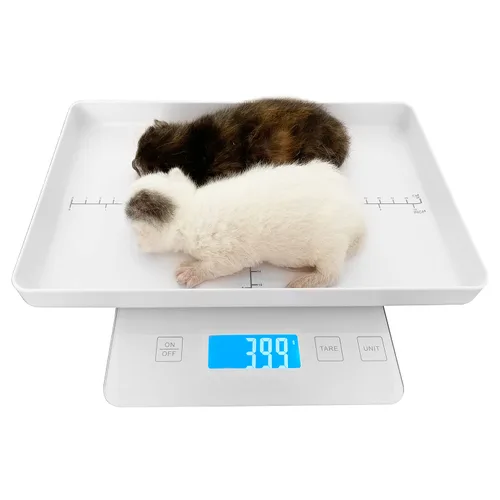 Vista 7 de Báscula digital para mascotas para animales pequeños, báscula de parto, mini báscula de equilibrio de peso de precisión de gramos, alta precisión ±
