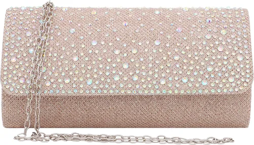 Vista 27 de Naimo - Deslumbrante bolsa pequeña de solapa, con cadena desmontable para eventos nocturnos.
