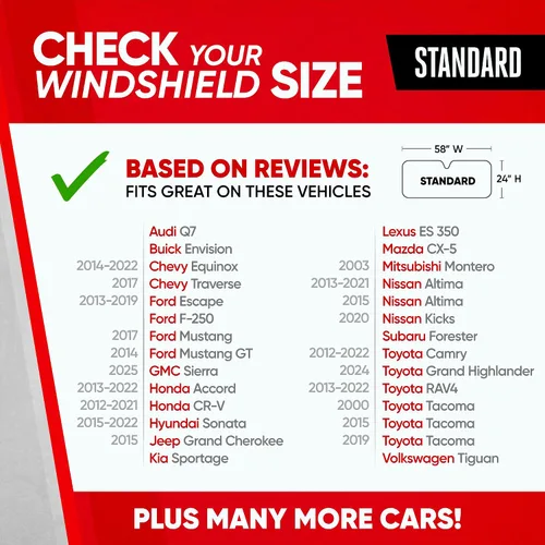 Vista 2 de Motor Trend Parasol para parabrisas para automóvil, camión y SUV, negro - Parasol plegable para ventana delantera, protección contra el calor