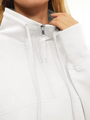 Vista 4 de AUTOMET Sudaderas de gran tamaño con capucha de forro polar para mujer, camisas de manga larga, ropa de otoño con bolsillo