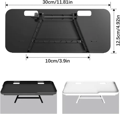 Vista 2 de JIANNI Estante superior para monitor, estante superior de TV de 2 piezas con agujeros de cuerda y plataforma antideslizante, instalación rápida sin