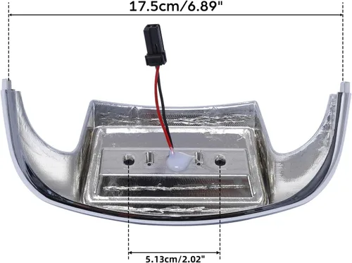 Vista 4 de TCT-MOTORPARTS Punta de guardabarros delantero Luz de humo Len se adapta a Harley Ultra Classic Electra Softail Glide