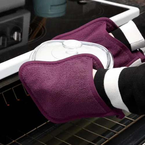 Vista 4 de RITZ Terry Pocket Mitt & Hot Pad: Unparalleled Heat Resistant, Durable 100% Cotton – Ergonomically Designed for Optimal Grip – Easy-Care Machine