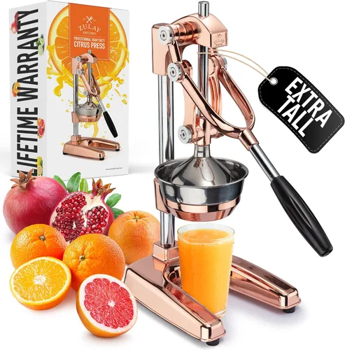 Vista 25 de Zulay Kitchen Puplerizer Exprimidor de hierro fundido 9 en 1, exprimidor manual de servicio pesado fácil de limpiar con accesorio prensatelas