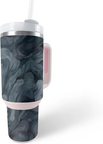 Vista 27 de MightySkins Skin - Vaso de vinilo compatible con Stanley The Quencher H2.0 FlowState de 40 onzas, color turquesa sólido, funda protectora, duradera