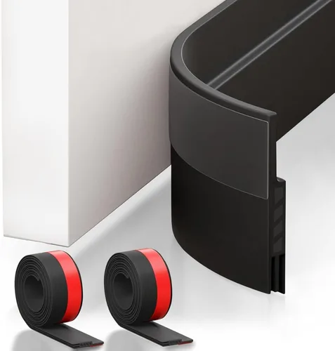 Vista 13 de Suptikes Paquete de 2 Topes de Corriente de Aire para Puerta, Barrido de Puerta para Puertas Exteriores e Interiores, Sello Inferior de Puerta Blanco