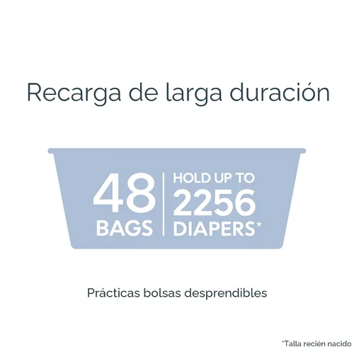 Vista 11 de Diaper Genie Juego de regalo exclusivo Incluye recarga fácil de rollo con 48 bolsas Capacidad para hasta 2256 pañales para recién nacidos