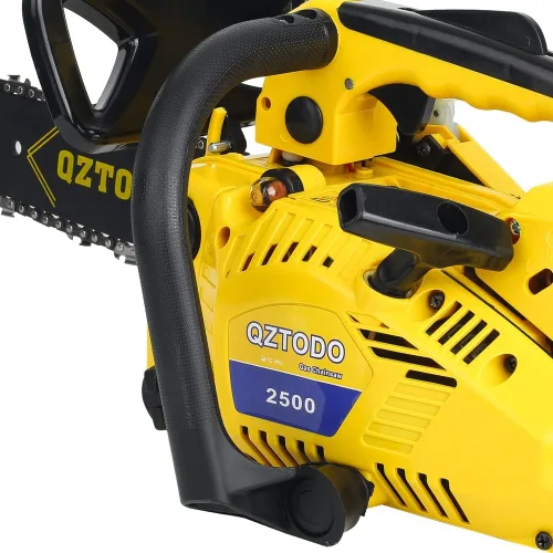 Vista 7 de Motosierra con mango superior, alimentada a gas, sierras de cadena de 12 pulgadas, sierra pequeña portátil ligera de 25.4 CC de 2 tiempos
