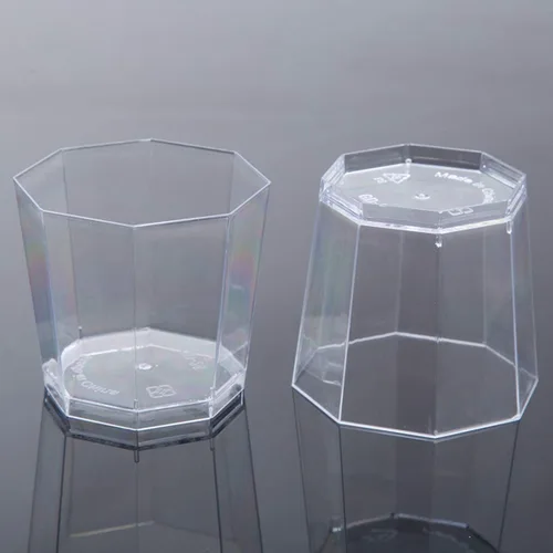 Vista 6 de Foraineam Paquete de 100 vasos de postre de plástico transparente de 5.4 onzas con 100 cucharas desechables reutilizables para aperitivos, cuencos
