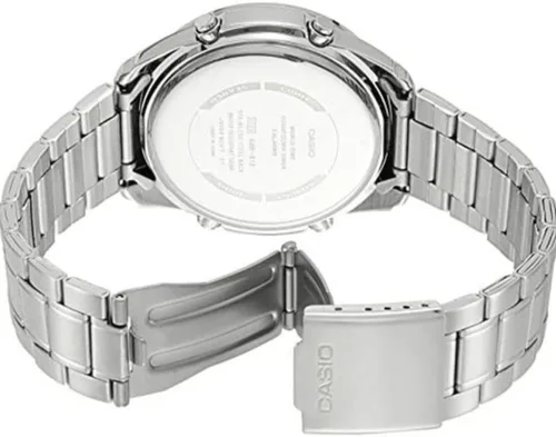 Vista 3 de Casio AMW-880D-1A Mens Enticer World Time Telememo Analog Digital Watch White