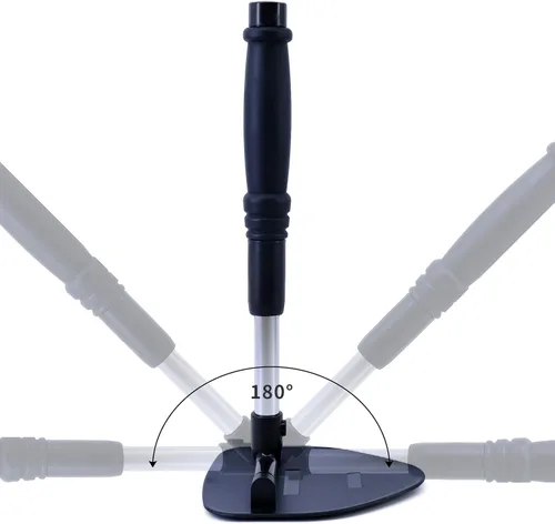 Vista 4 de Herramienta de limpieza de vidrio giratoria para parabrisas de Polyte, mango de aluminio extensible con 3 cubiertas de microfibra de calidad