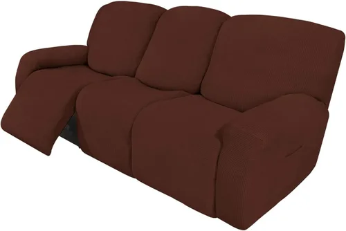 Vista 18 de Easy-Going Funda Elástica para Sofá Reclinable Cobertor de Sofá 4 Piezas Protector de Muebles Sofá Suave con Fondo Elástico Poliéster Spandex Tela