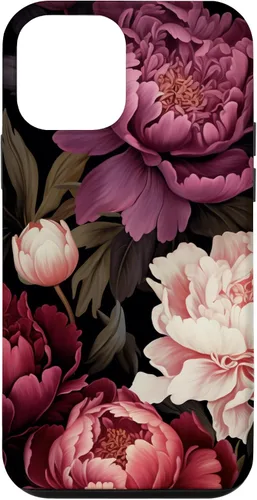 Vista 16 de Carcasa para iPhone 17 con diseño floral de peonía rosa magenta y rubor