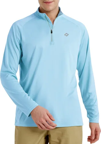 Vista 17 de NAVISKIN Camisas de protección solar UPF 50+ para hombre, de manga larga, de secado rápido, ligeras Negro