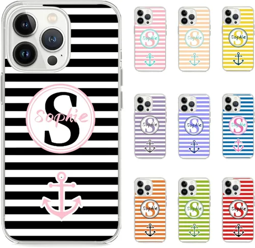 Vista 10 de Fundas personalizadas con inicial y nombre personalizado para Samsung Negro