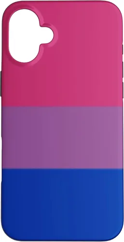 Vista 23 de Funda de colores de la bandera del orgullo bisexual para iPhone 16