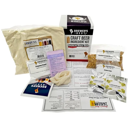 Vista 3 de Brewer's Best Kit de ingredientes de cerveza casera de un galón (cerveza de trigo americana)