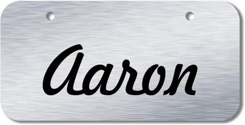 Vista 2 de Carpe Diem Designs placa frontal personalizable para matrícula/tocador, fabricada en Estados Unidos., Aluminio