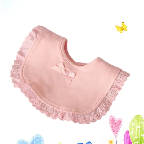 Vista 8 de Healifty Babero de algodón de encaje para recién nacidos, niños y niñas, diseño suave y absorbente para alimentar y babear, elegante y funcional