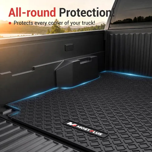 Vista 6 de MOSTPLUS Alfombrilla para caja de camioneta de 5 pies compatible con Toyota