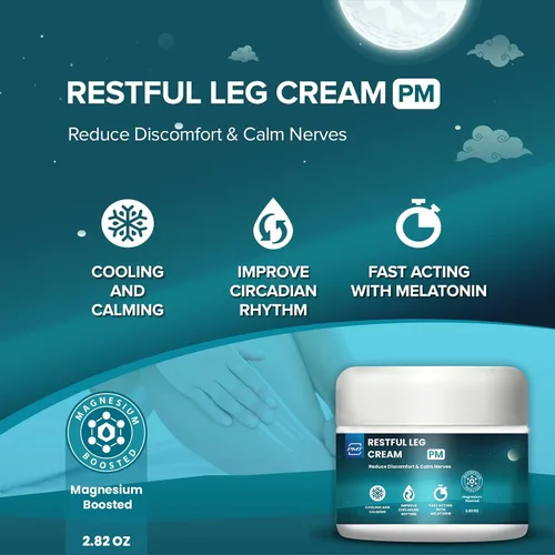 Vista 3 de Crema relajante para piernas de PMT, tópico calmante nervioso para aliviar las piernas, la crema para dormir penetra profundamente, alivia