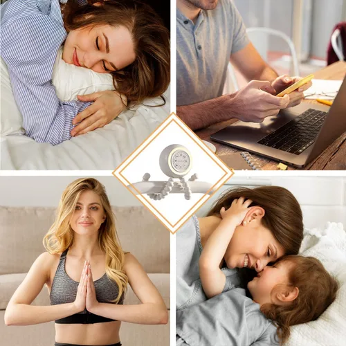 Vista 7 de Easysleep Máquina de sonido portátil para bebé y adulto, máquina de ruido blanco con 30 sonidos relajantes, 32 niveles de volumen, 4 temporizadores