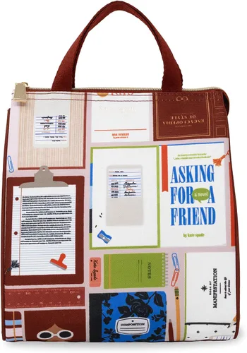 Vista 11 de Kate Spade New York Bolsa de Almuerzo Portátil Suave Refrigeradora, Bolso Térmico con Forro Interior Aislante Plateado y Bolsillo de Almacenamiento