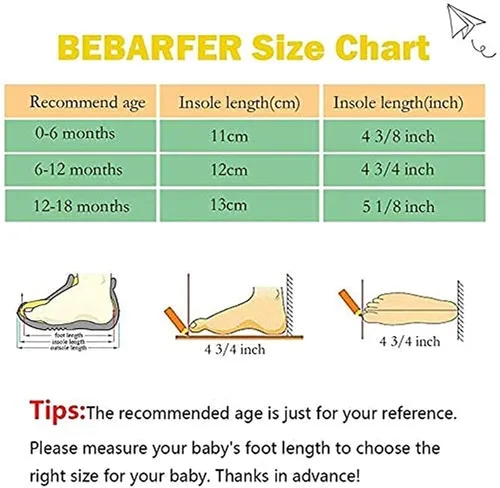 Vista 7 de BEBARFER Zapatos Mary Jane para bebés y niñas, planos con nudo de lazo, suela antideslizante para niños pequeños