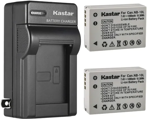 Vista 5 de Kastar Reemplazo del cargador de batería de pared de CA para Canon NB-10L NB10L, NB-10LH NB10LH, cargador Canon CB-2LC, Canon PowerShot SX40 HS