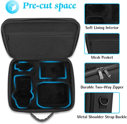 Vista 2 de ProCase Estuche de transporte para DJI Mini 2 DJI Mini 2 Fly More Combo y accesorios, estuche de viaje de almacenamiento duro a prueba de golpes