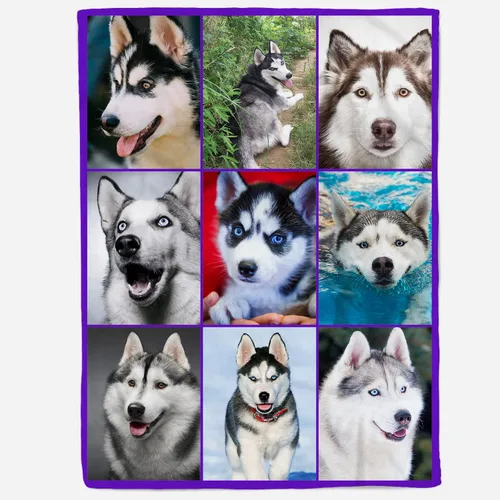 Vista 12 de Manta personalizada con collages de fotos, mantas personalizadas para familiares, amigos, perros o mascotas, utilizada como recuerdo y regalo, 1 1