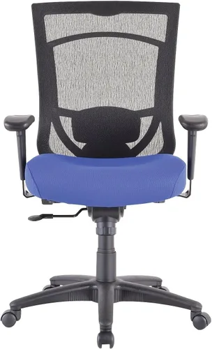 Vista 6 de Tempur-Pedic Silla de oficina de tela con respaldo de malla - Negro y gris ágata