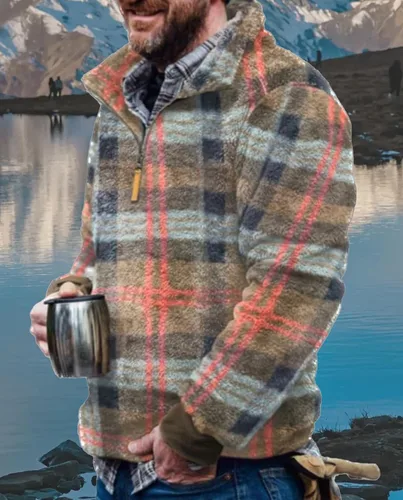 Vista 3 de Sudaderas occidentales para hombre, de forro polar azteca, sudaderas con estampado vintage