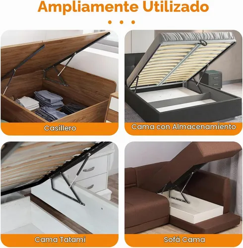 Vista 3 de BEAMNOVA Mecanismo de elevación de cama de 4.6 pies, capacidad de carga de 286-353 libras, juego de resortes de gas de elevación, resistente