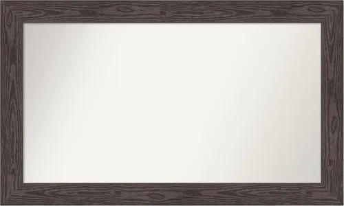 Vista 601 de Amanti Art Espejo personalizado, espejo de baño negro puente, espejo de pared o espejo de tocador de baño sobre el fregadero (26 x 26 pulgadas)