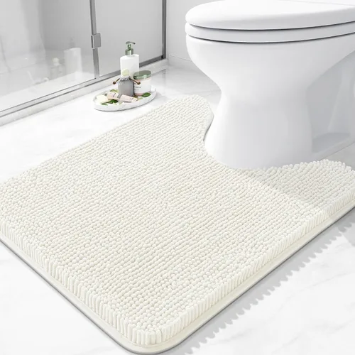 Vista 168 de Arotive Alfombras de baño de felpilla extrasuaves y absorbentes, de 24 x 16 pulgadas, lavables a máquina, parte trasera de goma antideslizante