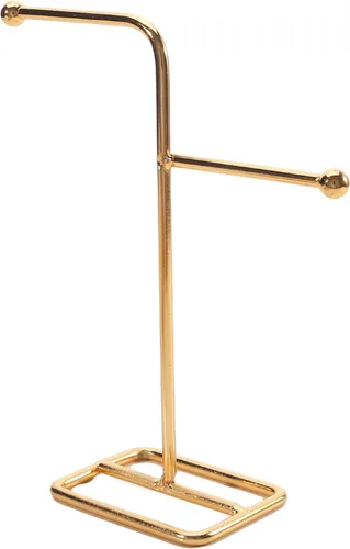 Vista 4 de Géneric Organizador de joyas, soporte de metal para aretes, collar y pulsera, organizador colgante para mostrar joyas, brazaletes, anillos, aretes